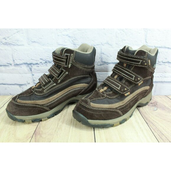 LL Bean Size 9 M Brown Suede Hook & Loop Waterproof Trail Hiking Boots 05455 - Picture 2 of 9